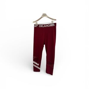 Kids Maroon Oklahoma Leggings
